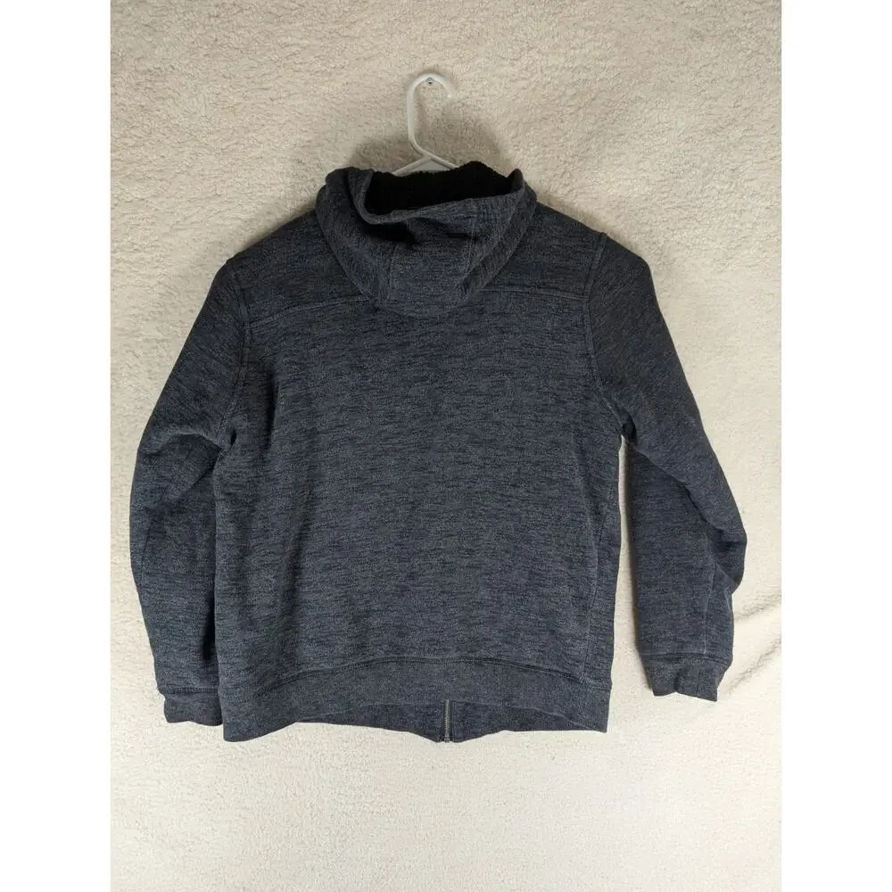 O'Neill Hoodie Sweatshirt Mens XL Y2K Sherpa Lined Black Skater Full Zip READ